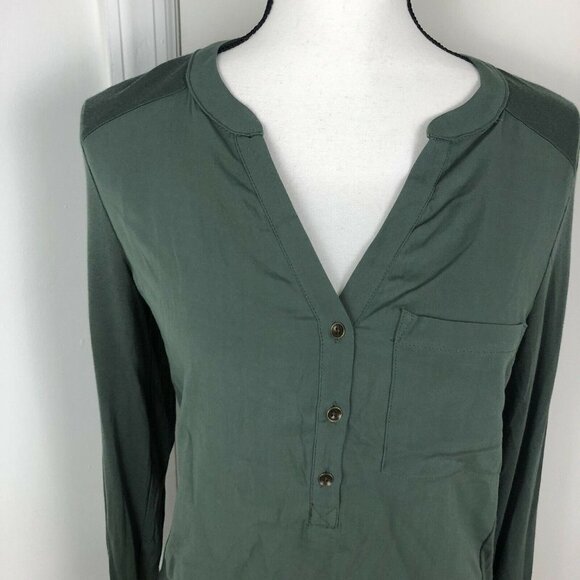 Sears Roebuck and Co Olive‎ Green Top Size Small - Picture 4 of 12